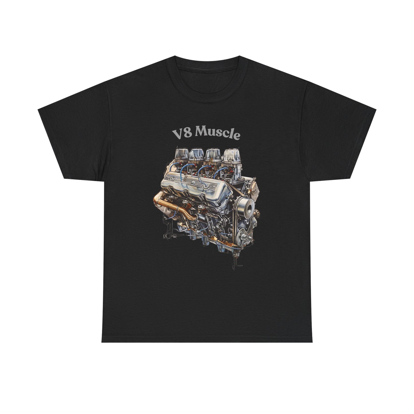 V8 Muscle Black Tees