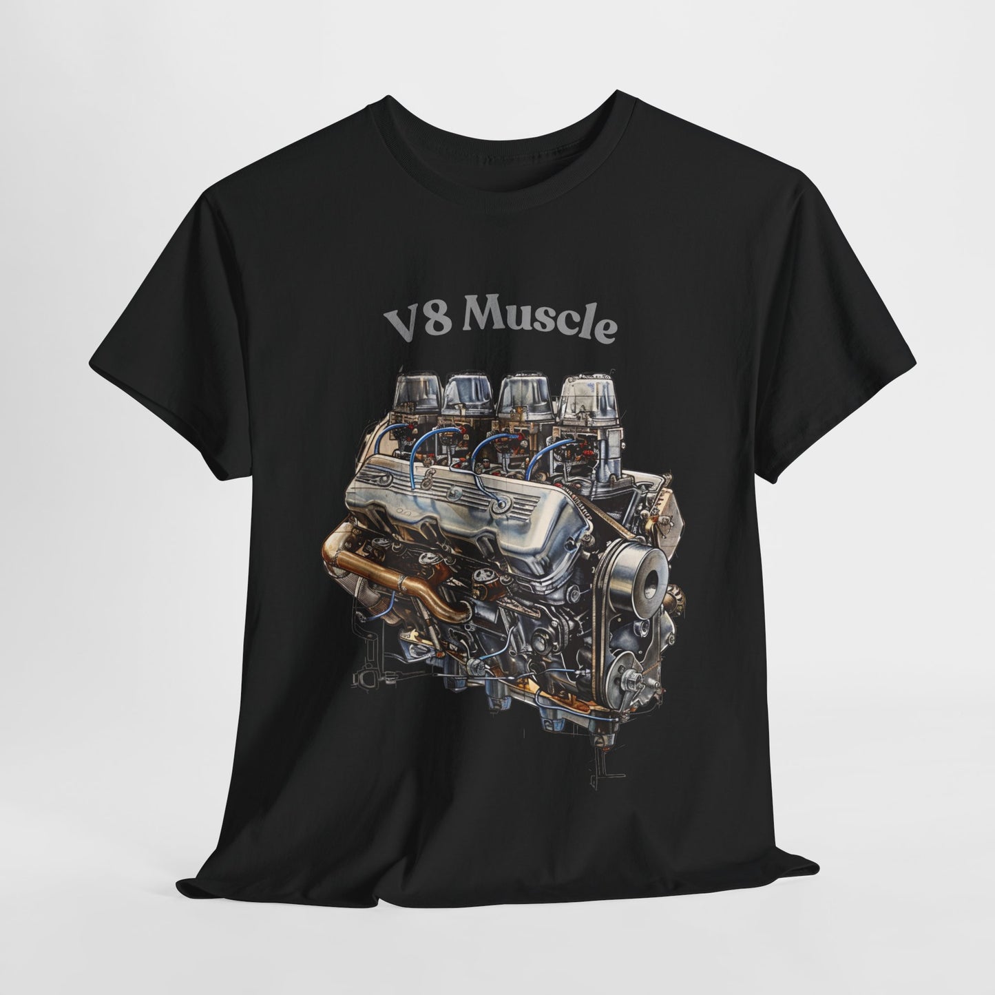 V8 Muscle Black Tees