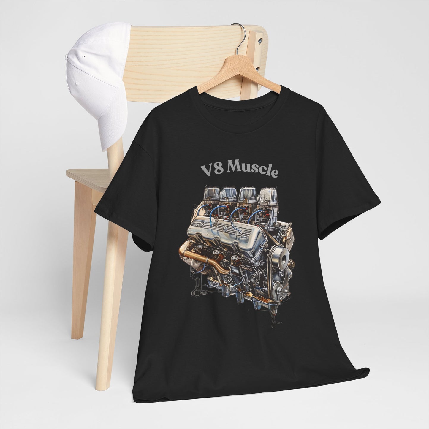 V8 Muscle Black Tees