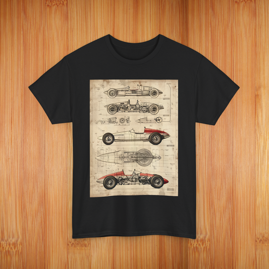 Vintage Car Black Tees