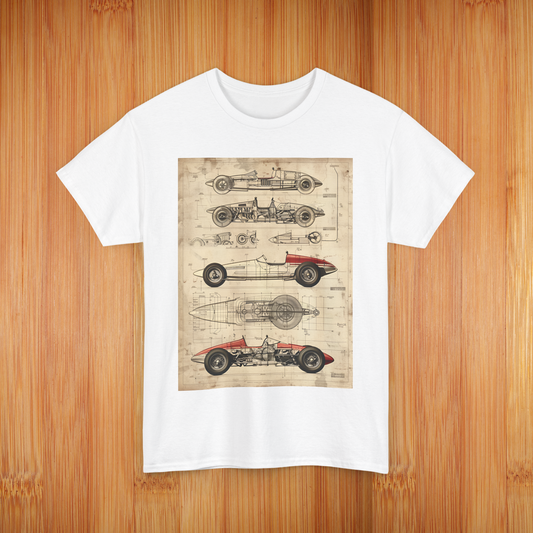Vintage Car White Tees