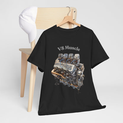 V8 Muscle Black Tees